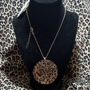Leopard Print Pendant Necklace
